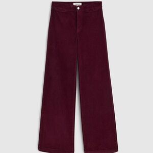 Madewell Dark Pomegranate The Wide-Leg Pant in Corduroy